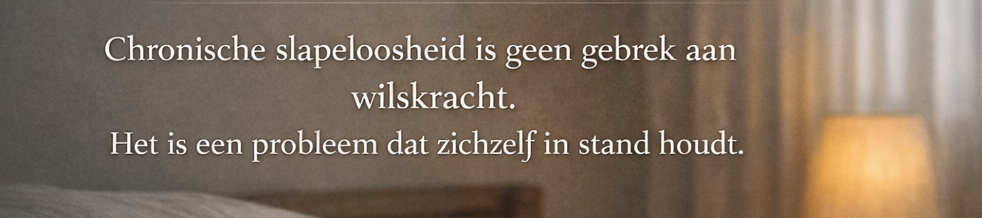 Verpleegkundige begeleiding bij slapeloosheid en slaapproblemen