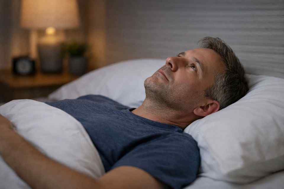 Moe maar nog steeds wakker in bed